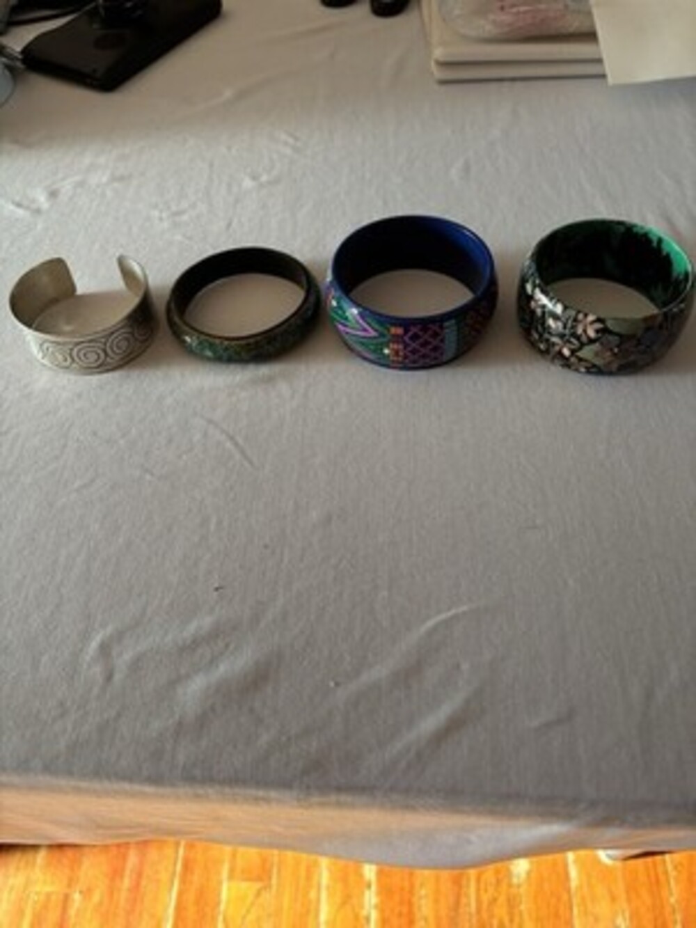 Bangle Bracelets (3) And 1 Cuff Bracelet